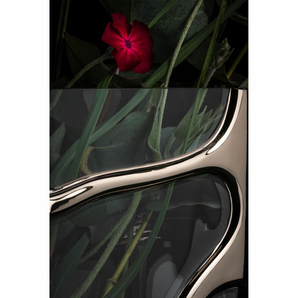 Eisch Vase Stargate Platinum, decorative vase, flower vase, crystal glass, platinum, 22.3 cm, 49943903