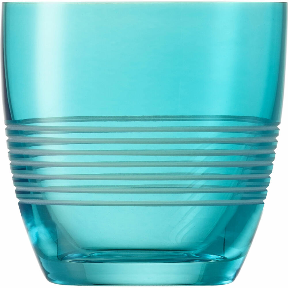 Eisch Becher Centro, water glass, drinking glass, water cup, crystal glass, turquoise, 390 ml, 70110413