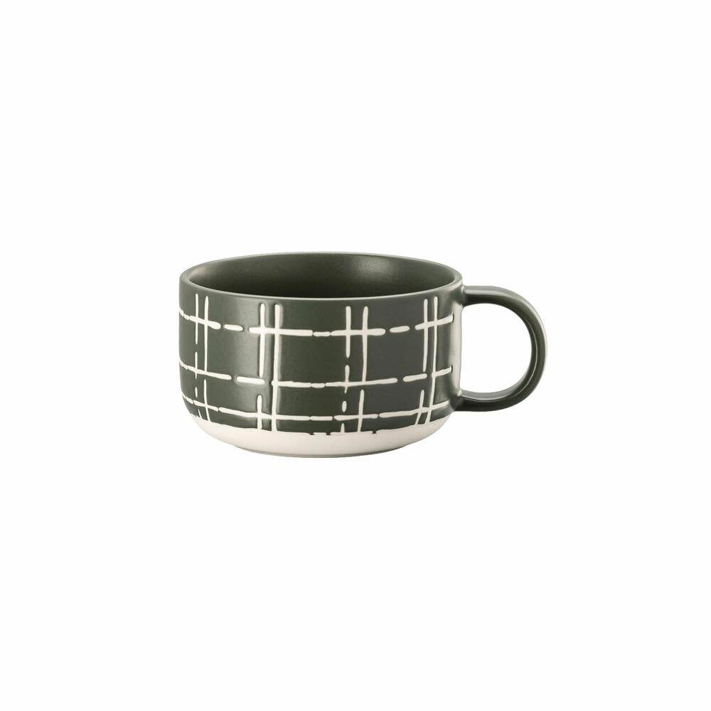 Thomas Kombi-Obertasse Fun Karo Dark, Porzellan, Grün, 280 ml, 11910-402002-14772