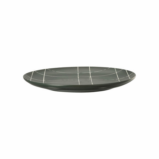 Thomas Teller Fun Karo Dark flach, Porzellan, Grün, 27 cm, 11910-402002-10867