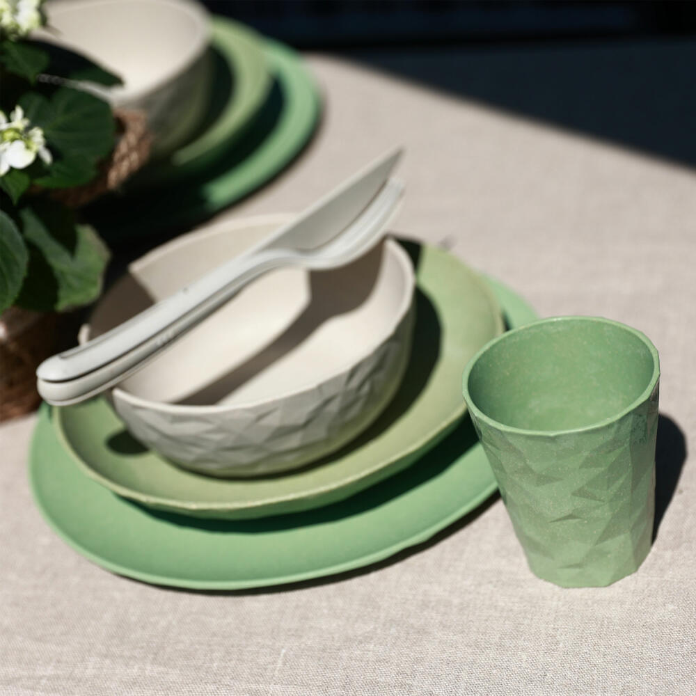 Koziol Besteck-Set 3-tlg. Klikk, To-Go-Besteck, Kunststoff, Nature Leaf Green, 4003703