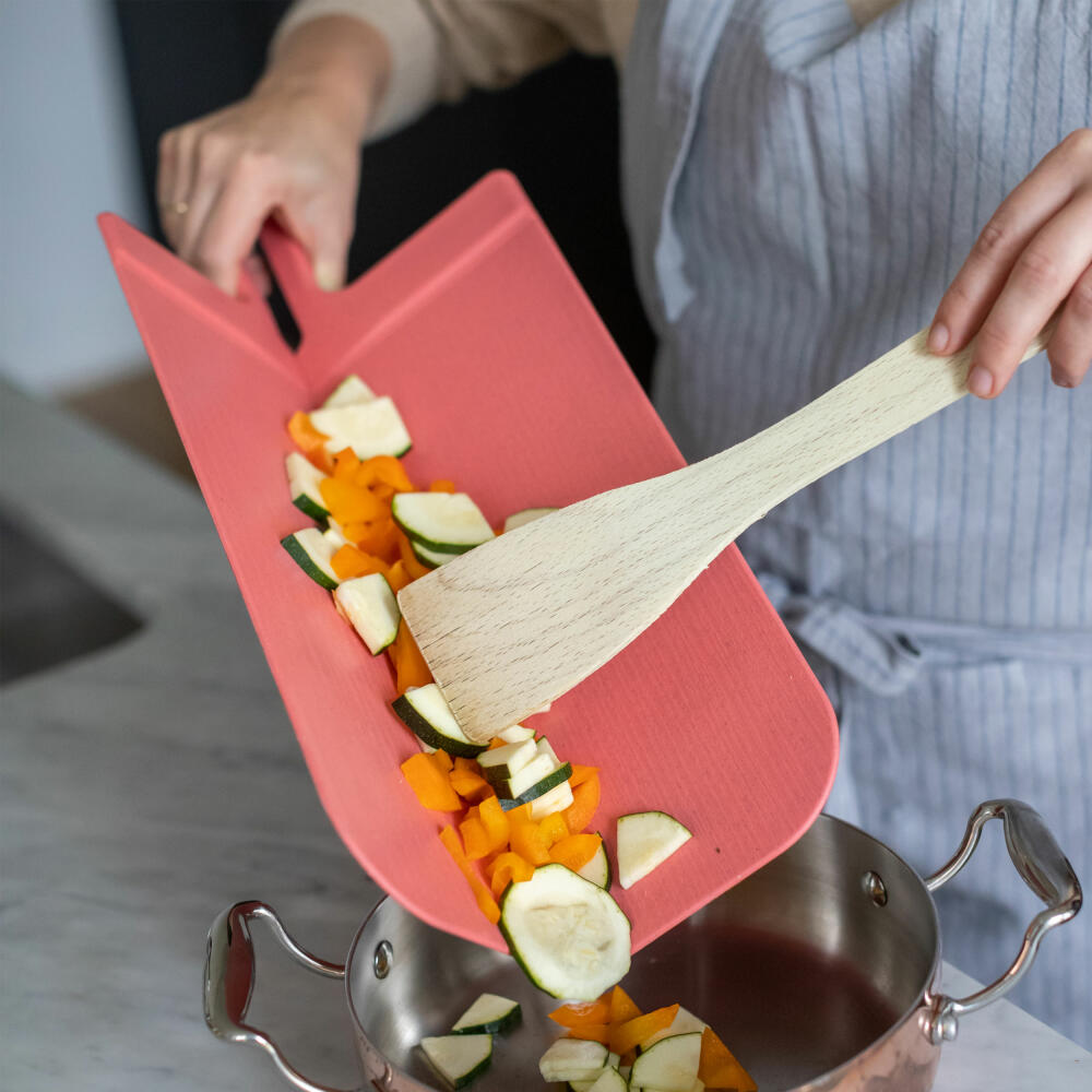 Koziol Cutting Board Snap L, Kitchen Board, Biocircular Plastic, Nature Flower Blue, 46 x 24 cm, 7251716