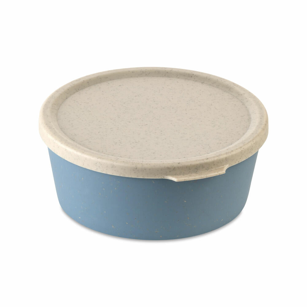 Koziol Bowl Connect Bowl With Lid, Bowl, Biocircular Plastic, Nature Flower Blue, 400 ml, 7202716