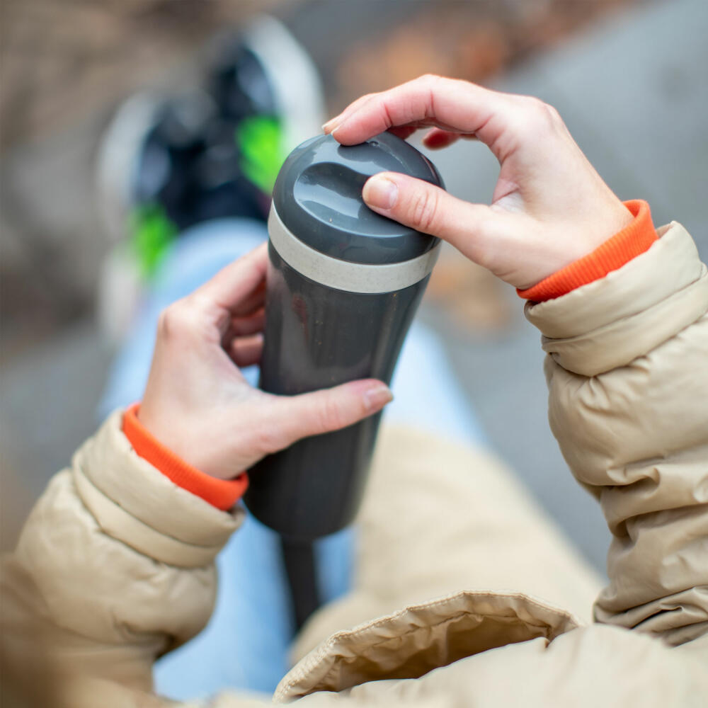 Koziol Trinkflasche Oase, Wasserflasche, Biozirkulärer Kunststoff, Nature Flower Blue, 425 ml, 7708716