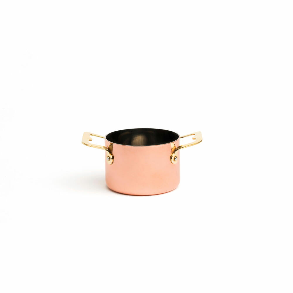 Comas Mini Saucepan Gourmet Dual, Pot, Stainless Steel, Copper, Copper-Coloured, 9 cm, 7495