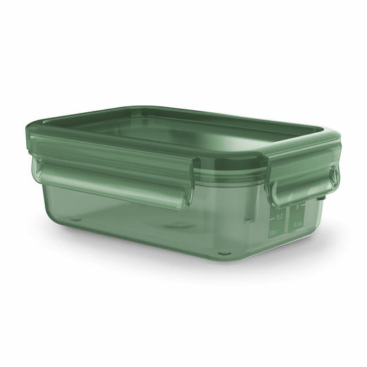 EMSA Clip & Close Eco Frischhaltedose, Vorratsdose, Brotdose, Aufbewahrungsdose, Kunststoff, Grün, 0.55 L, N11701