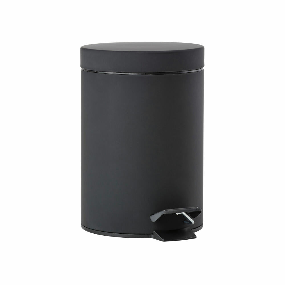 Zone Denmark Pedal Bin Solo, Pedal Bin, Trash can, Cosmetic bin, Bathroom bin, Steel, Black, 3 L, 330168