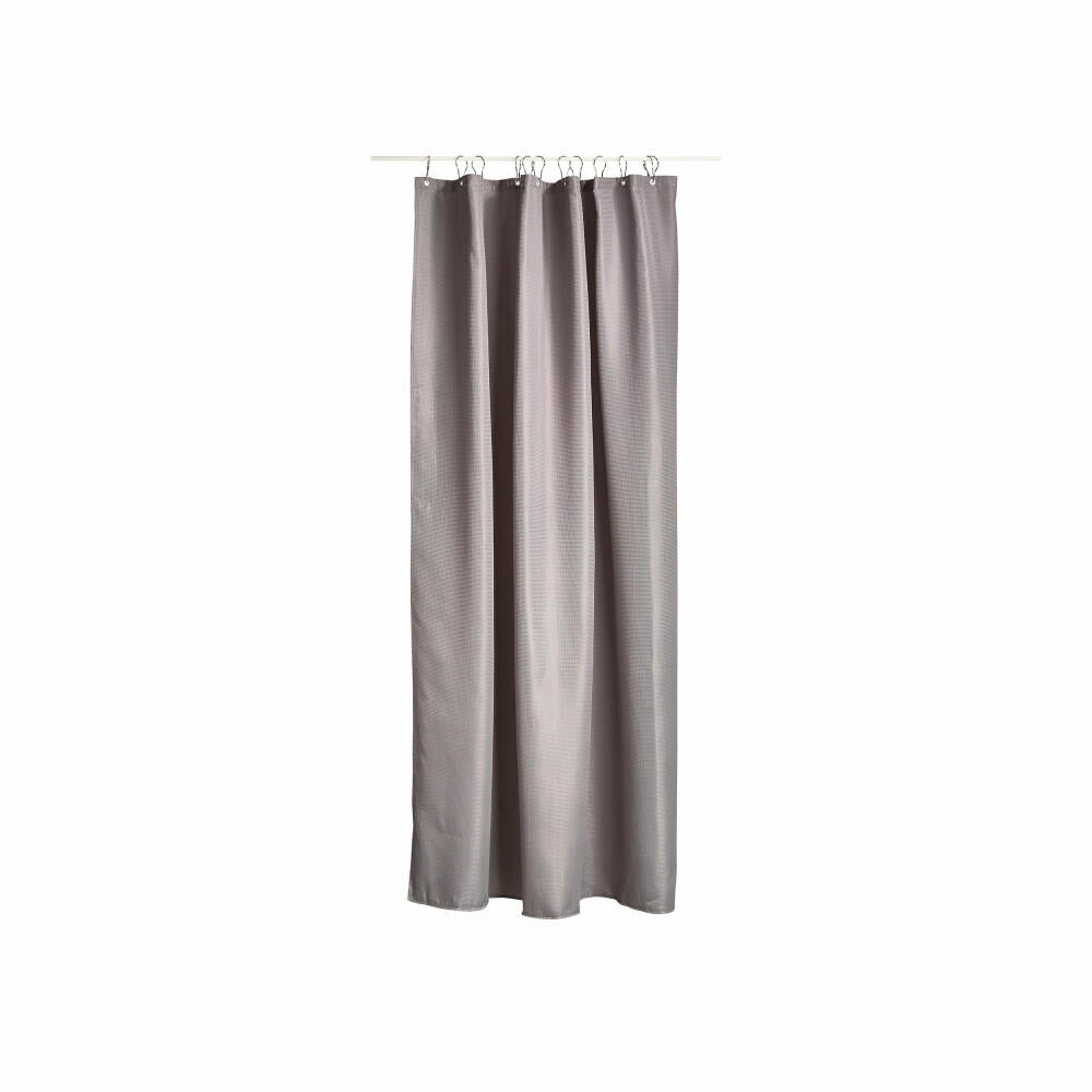 Zone Denmark Shower Curtain Lux, Bath Curtain, Bath Curtain, Polyester, Grey, 200 x 180 cm, 330128