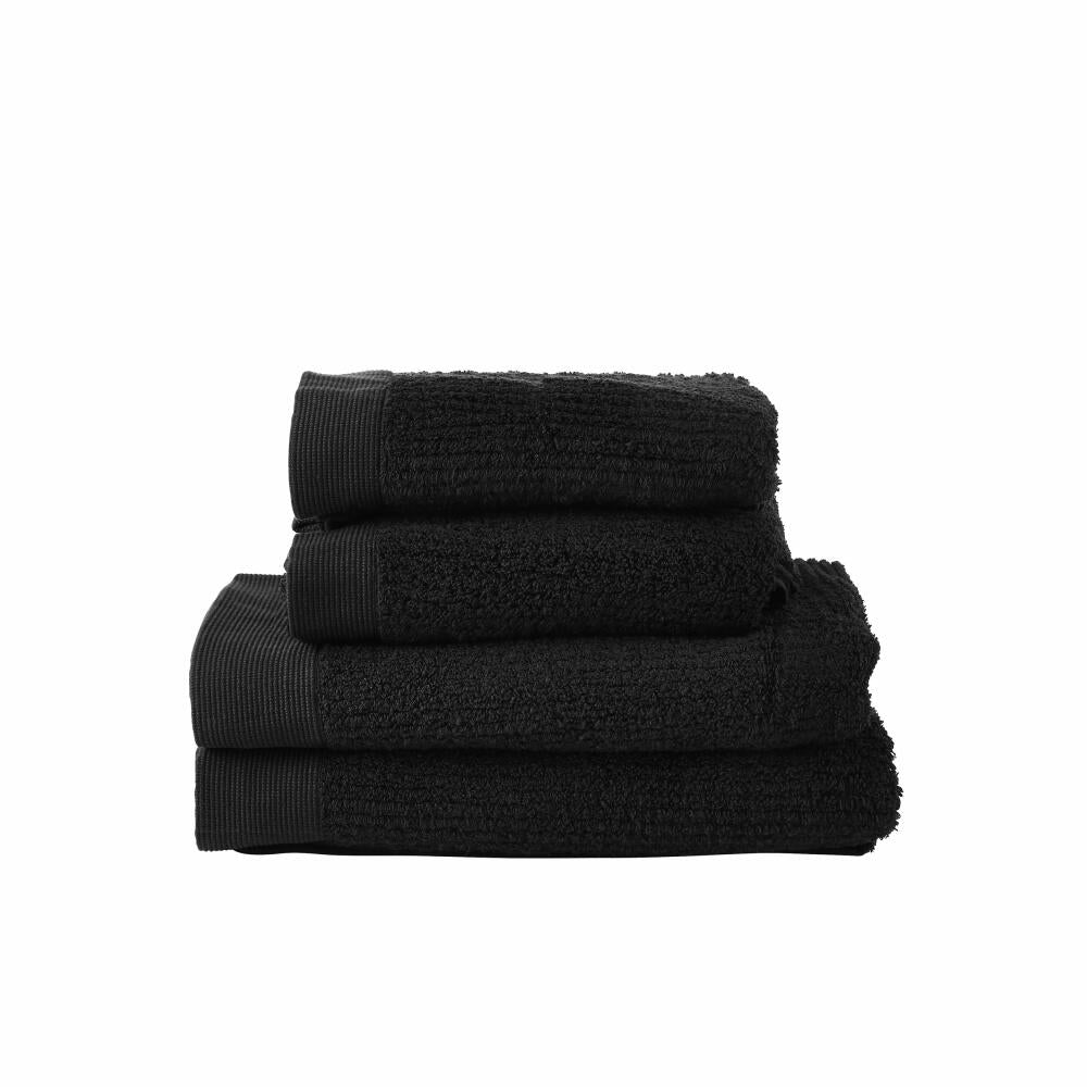 Zone Denmark Towels Gift Box Classic, 4-pcs., Bath Towel, Hand Towel, Cotton, Black, 330846