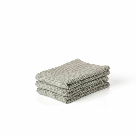 Zone Denmark cleaning cloths, set of 3, cleaning cloth, cleaning cloths, cleaning cloth, cotton, mud, 27 x 27 cm, 29084