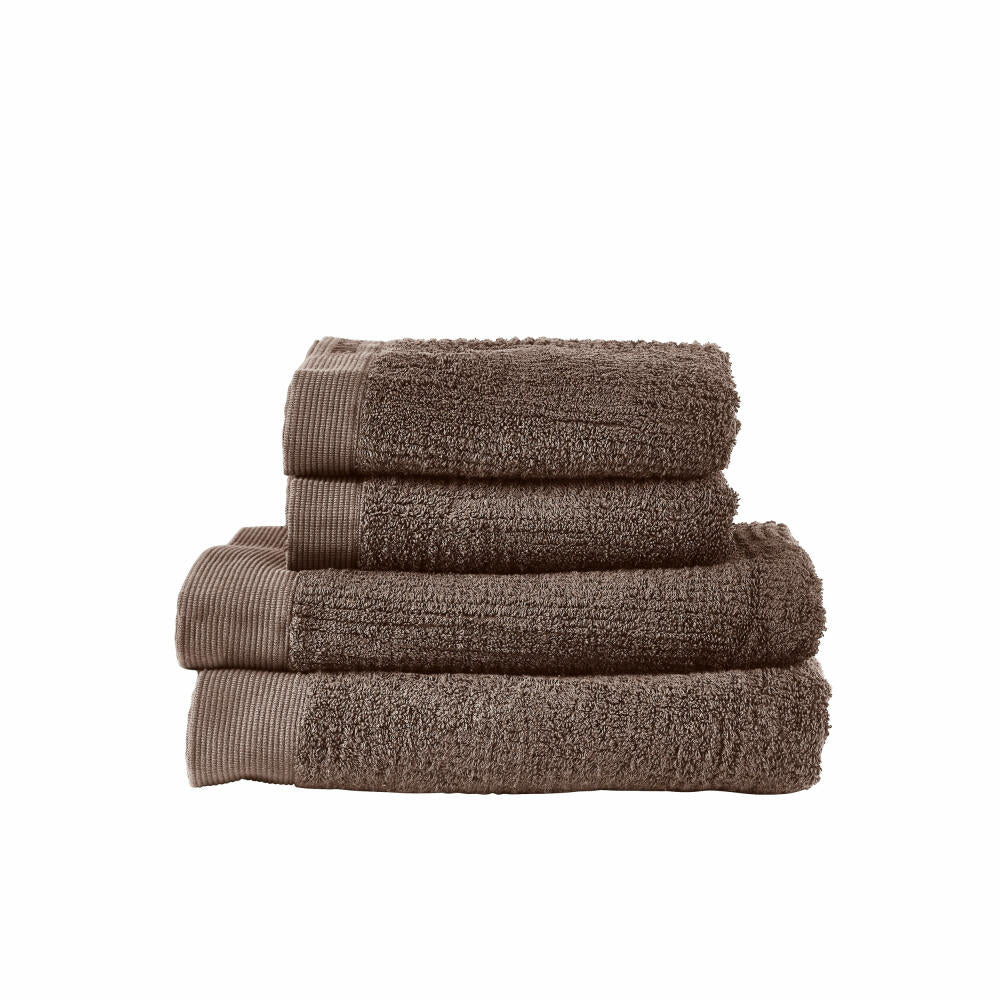 Zone Denmark Towel Classic, 4-piece, Bath Towel, Guest Towel, Cotton, Taupe, 28640