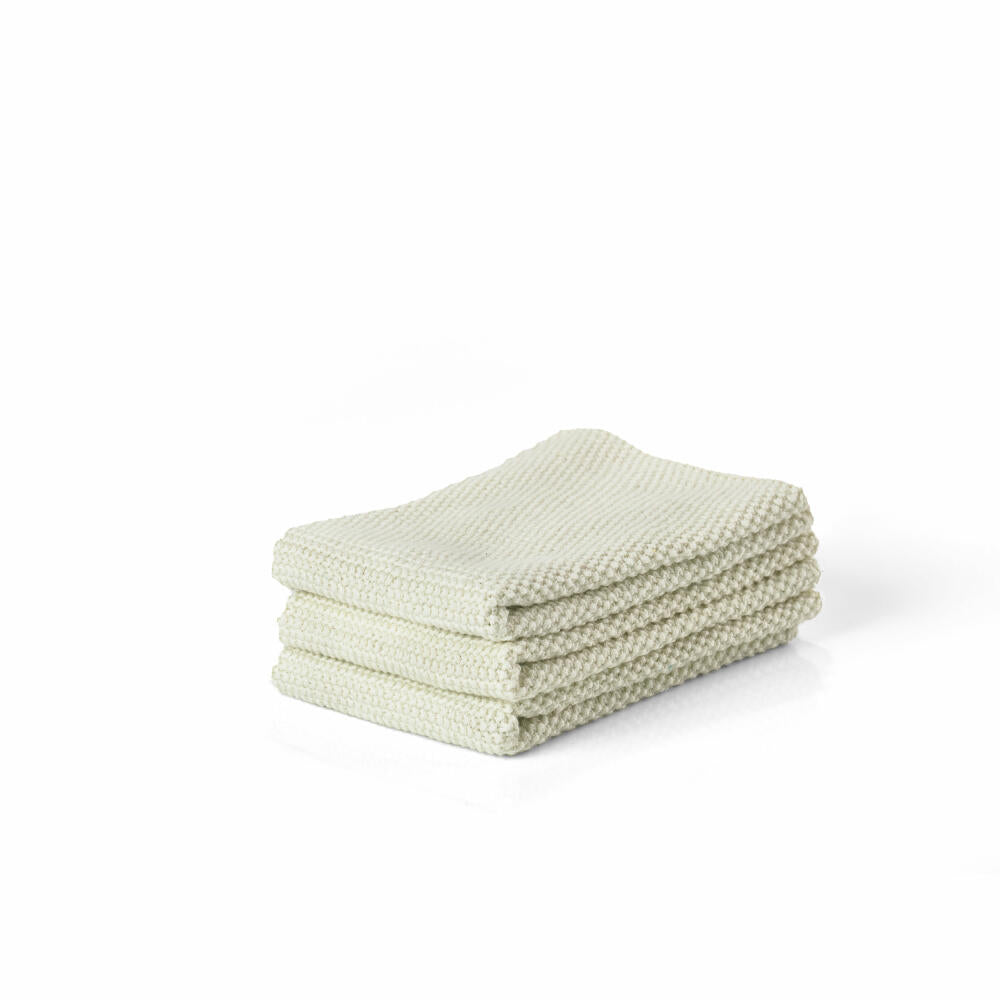 Zone Denmark cleaning cloths, set of 3, cleaning cloths, cleaning cloth, cotton, biscuit, 27 x 27 cm, 29083