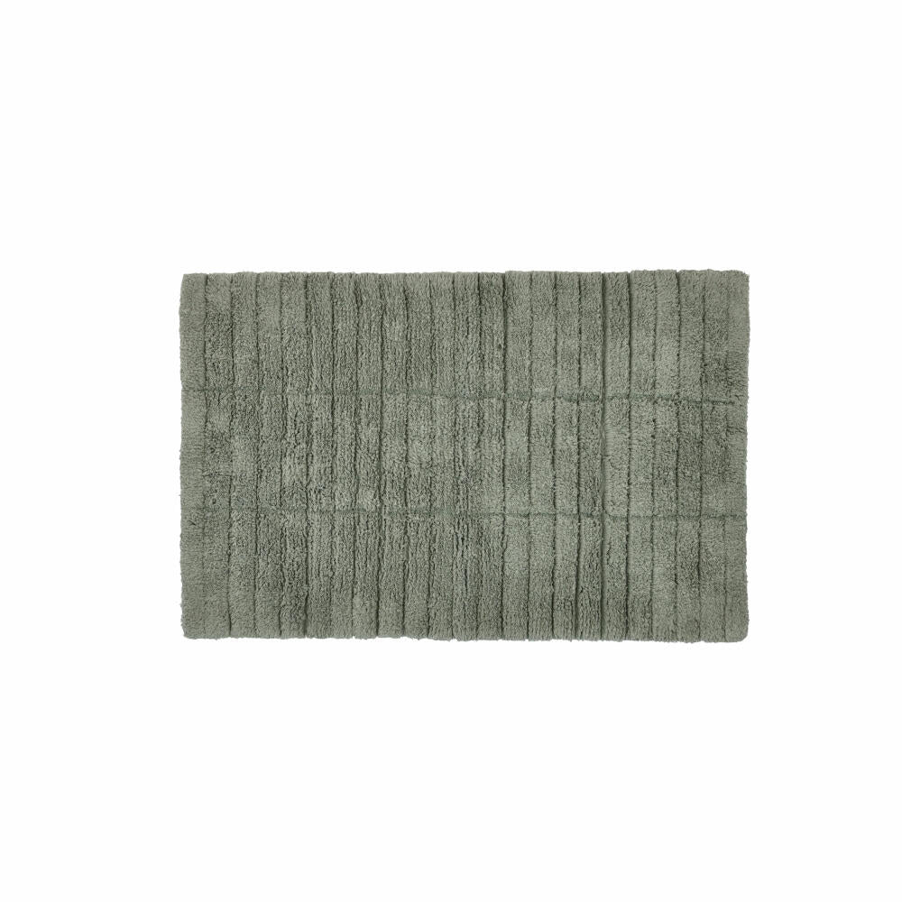 Zone Denmark Badematte Tiles, Badteppich, Badvorleger, Duschvorleger, Baumwolle, Matcha Green, 80 x 50 cm, 23884