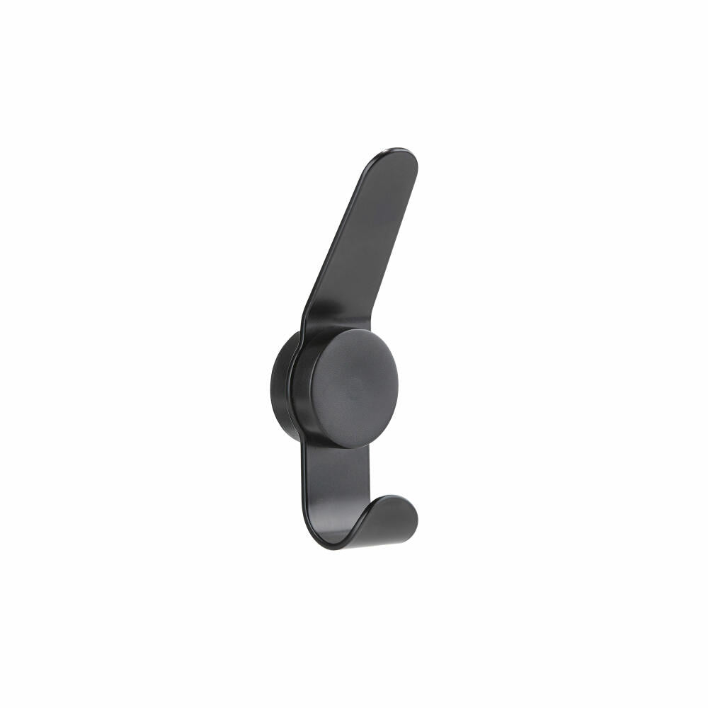 Zone Denmark Hook Puck Hook Double, wall hook, wall coat rack, wall hook, double hook, ABS, black, 23 cm, 330255