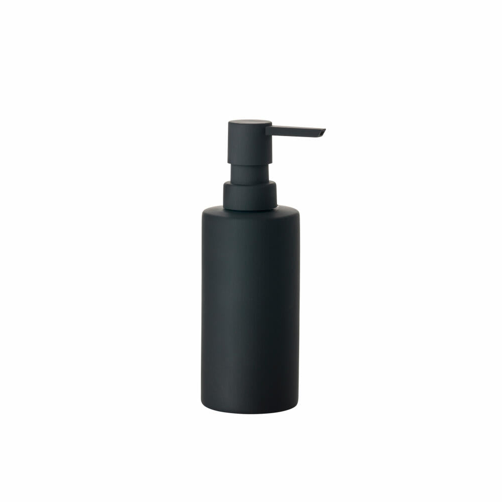 Zone Denmark Soap Dispenser Solo, Soap Dispenser, Dosing Dispenser, Porcelain, Black, 300 ml, 330203