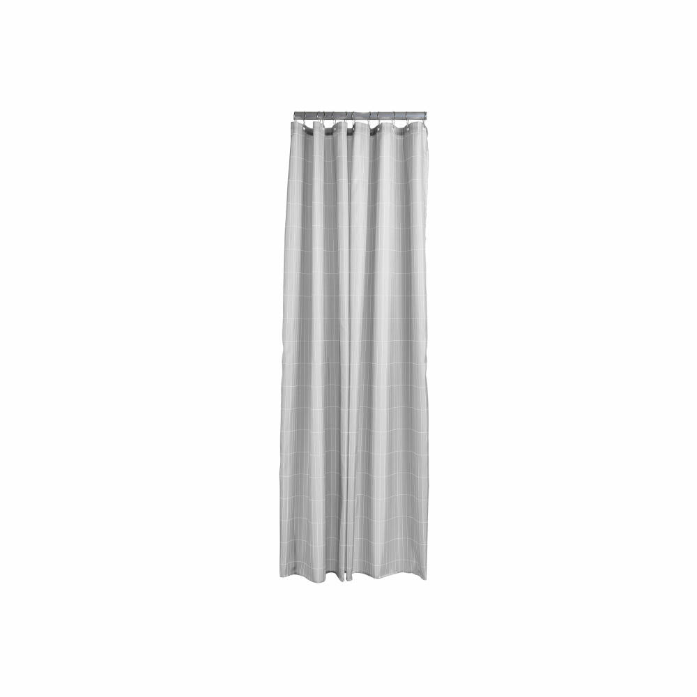 Zone Denmark Shower Curtain Tiles, Bath Curtain, Bathtub Curtain, Polyester, Soft Grey, 200 x 180 cm, 331844