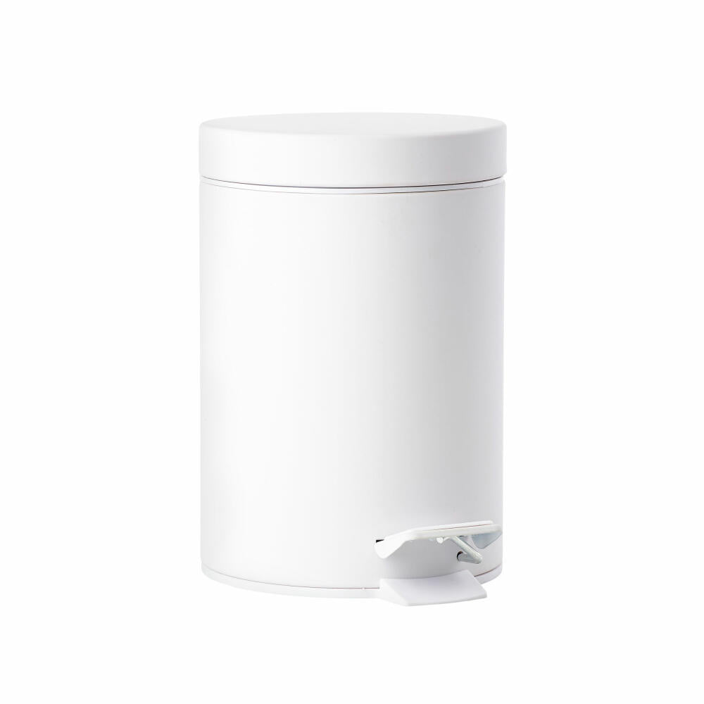 Zone Denmark Pedal Bin Solo, Pedal Bin, Trash can, Cosmetic bin, Bath bin, Steel, White, 3 L, 330169