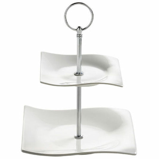 Maxwell & Williams Motion 2 Stufen Etagere GB, Torten-Ständer, Servierteller, Porzellan, RP11702