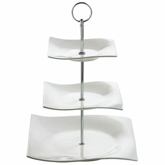 Maxwell & Williams Motion 3 Stufen Etagere GB, Torten-Ständer, Servierteller, Porzellan, RP11703