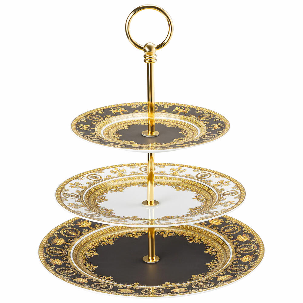 Rosenthal Versace Etagere 3-tlg. I Love Baroque, Materialmix, 27 cm, 19325-403651-25311