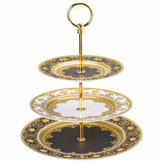 Rosenthal Versace Etagere 3-tlg. I Love Baroque, Materialmix, 27 cm, 19325-403651-25311