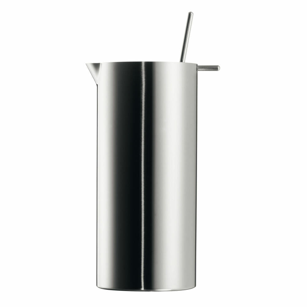 Stelton AJ Barmixer mit Sieb und Barlöffel 1 L., Designer Barmixer, Edelstahl, AJ Cylinder Line, 020-1