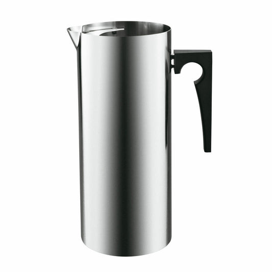 Stelton AJ Kanne mit Eislippe 2 L., Designer Saftkanne, Behälter, Edelstahl, AJ Cylinder Line, 03-3