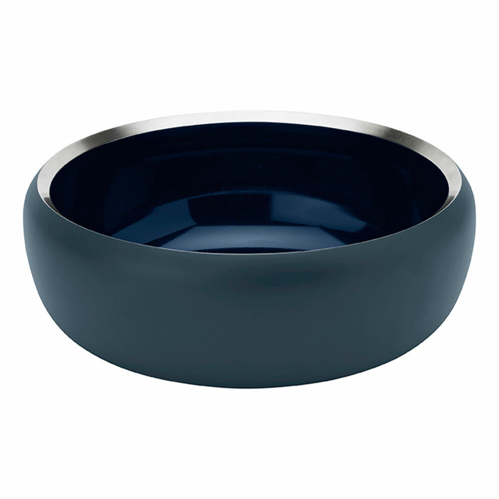 Stelton Schale Ora, Dekoschale, Schälchen, Edelstahl pulverbeschichtet, Dusty Blue, Midnight Blue, D 22 cm, 101