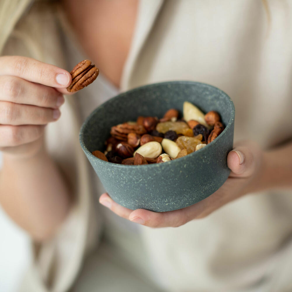 Koziol Schalen 2er-Set Connect Bowl, Schüsseln, Kunststoff-Holz-Mix, Nature Desert Sand, 400 ml, 7102700