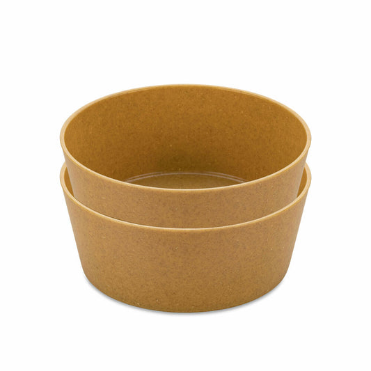 Koziol Schalen 2er-Set Connect Bowl, Schüsseln, Kunststoff-Holz-Mix, Nature Wood, 400 ml, 7102702