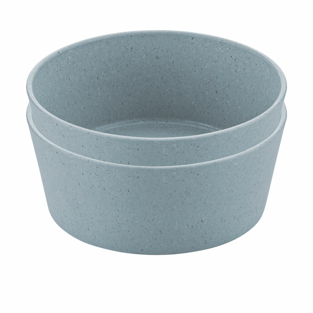 Koziol Schale Connect Bowl 2er Set, Schüssel, Biozirkulärer Kunststoff, Nature Flower Blue, 890 ml, 7171716