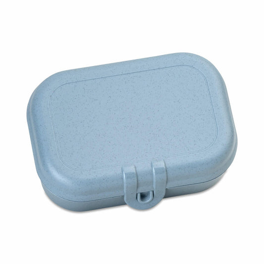 Koziol Lunchbox Pascal S, Biozirkulärer Kunststoff, Nature Flower Blue, 15 x 10 x 6 cm, 7158716
