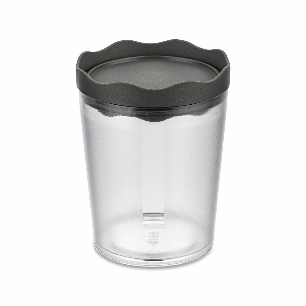 Koziol Vorratsdose Prince M, luftdichter Vorratsbehälter, Kunststoff, Nature Ash Grey, 750 ml, 7085701