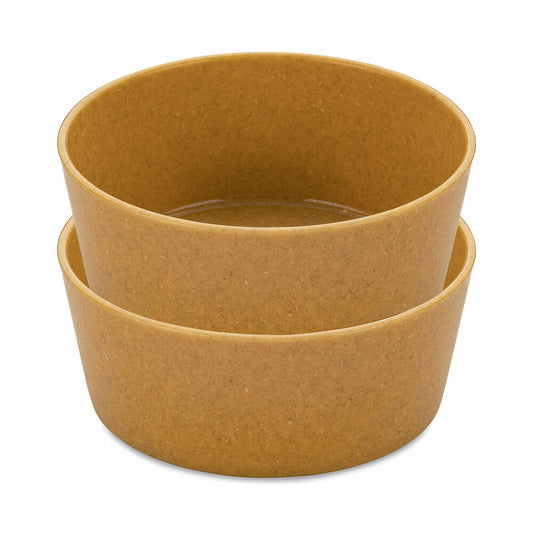 Koziol Schale Connect Bowl, 2er Set, Schüssel, Kunststoff-Holz-Mix, Nature Wood, 890 ml, 7171702