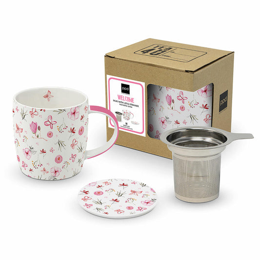PPD Welcome T-Mug, tea cup, mug, cup, with strainer and lid, New Bone China, 350 ml, 160402240