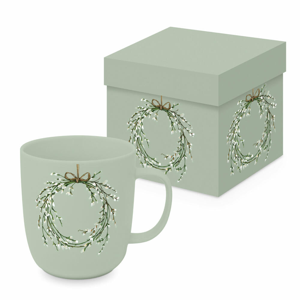 PPD Springtime Wreath Matte Mug, in gift box, mug, coffee mug, cup, New Bone China, 400 ml, 161401358