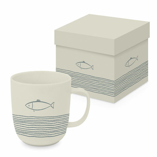 PPD Pure Fish off white Matte Mug, in gift box, mug, coffee mug, cup, New Bone China, 400 ml, 161402317