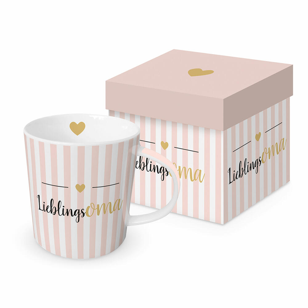 PPD Lieblingsoma Trend Mug, in Geschenkbox, Henkelbecher, Kaffeebecher, Becher, Tasse, New Bone China, 400 ml, 160302254