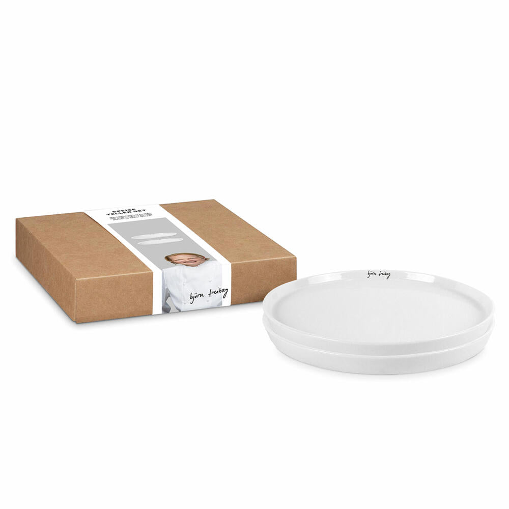 PPD Björn Freitag Trend Plate 27 Set, set of 2, plates, dinner plates, New Bone China, white, Ø 27 cm, 163202349