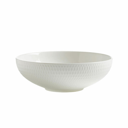 Maxwell & Williams Diamonds Suppenschale Rund, Suppen Schale, Speiseschale, Hartporzellan, Weiß, Ø 18.5 cm, DV0025