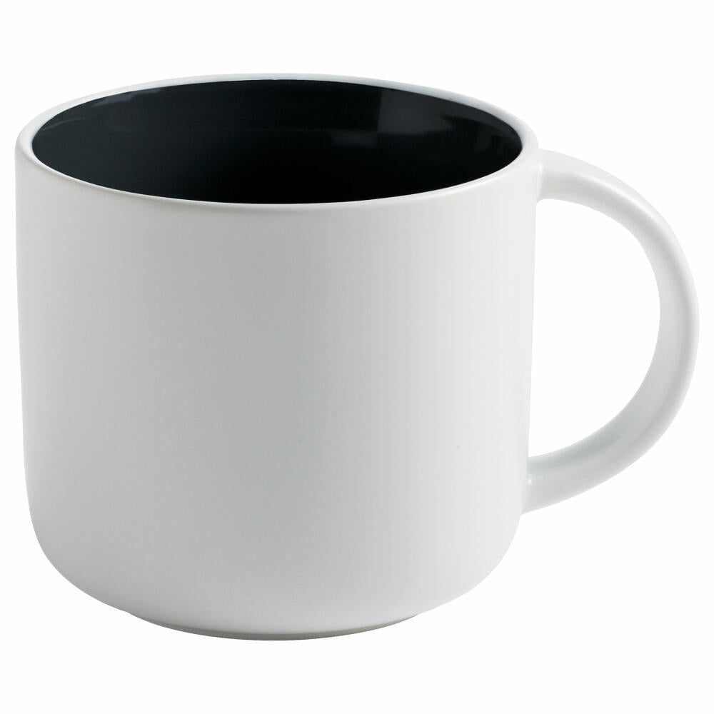 Maxwell & Williams Tint Becher, Tasse, Kaffeebecher, Trinkbecher, Porzellan, Weiß / Schwarz, 450 ml, DI0124