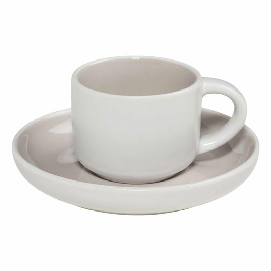 Maxwell & Williams Tint Espressotasse mit Untertasse, Espresso, Tasse, Kaffeetasse, Porzellan, Hellgrau, DI0113