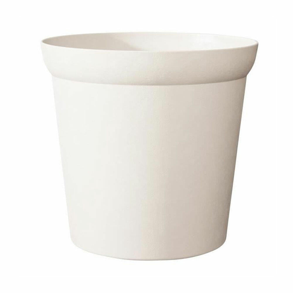 Poétic Element Edge, flowerpot, flower tub, flower pot, planter, plastic, white, Ø 38.2 cm, PELPED40BL