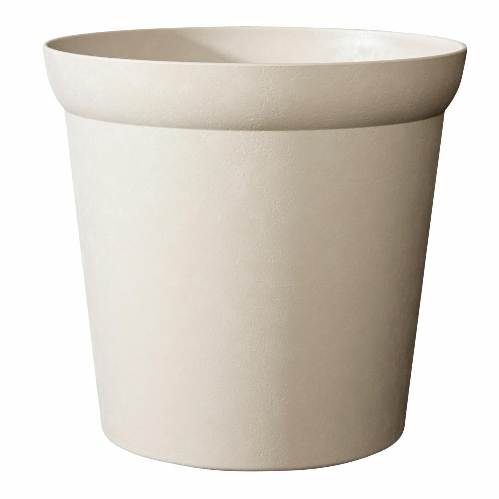 Poétic Element Edge, flowerpot, flower tub, flower pot, planter, plastic, limestone, Ø 38.2 cm, PELPED40CAL