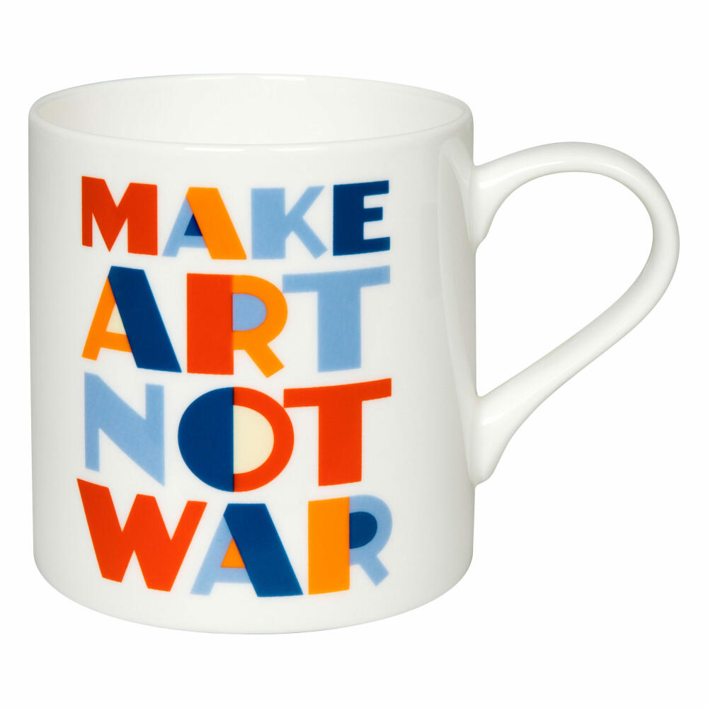 Könitz Becher Make Art not War, Tasse, Kaffeebecher, Bone China, Bunt, 385 ml, 11 2 004 2722