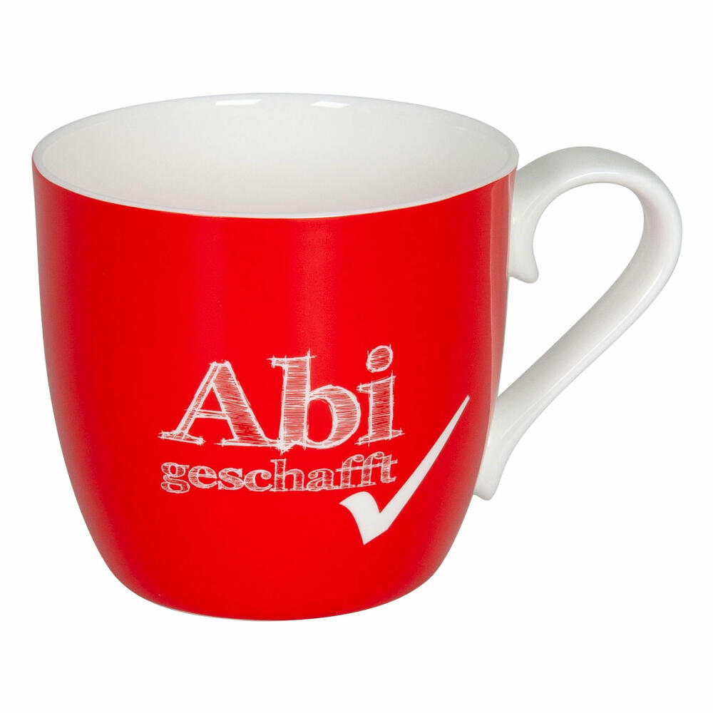 Könitz Abi 2019 Becher, Strawberry, Abitur, Tasse, Kaffeetasse, Bone China, Rot, 400 ml, 11 2 057 2349