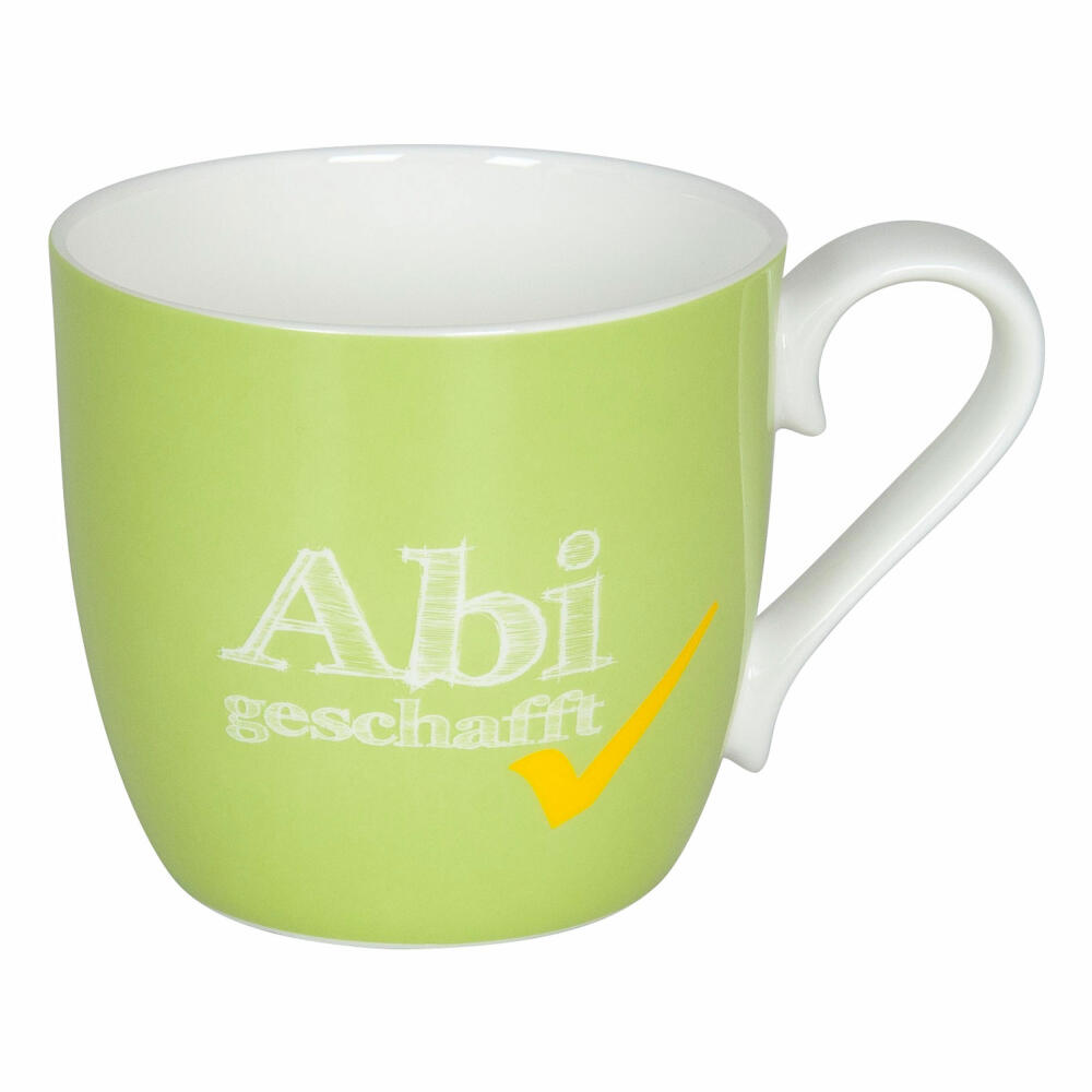 Könitz Abi 2019 Becher, Lime, Abitur, Tasse, Kaffeetasse, Bone China, Grün, 400 ml, 11 2 057 2346