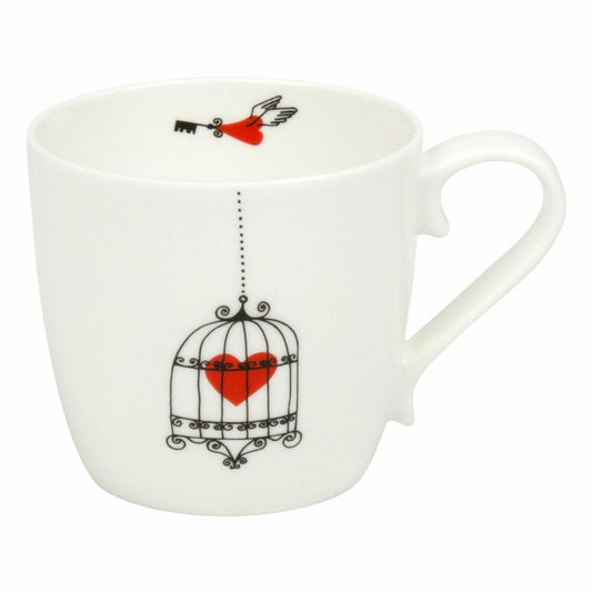 Könitz HEARTS Cages Becher, Tasse, Kaffeetasse, Bone China, Herz, 415 ml, 11 2 057 1922