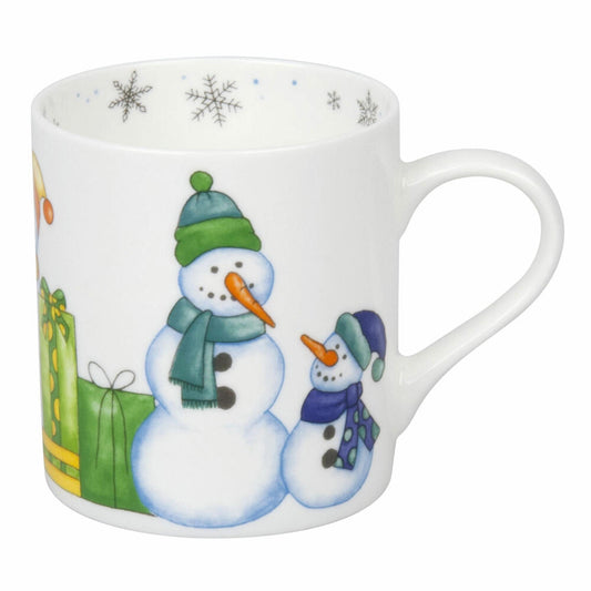 Könitz Watercoloured Snowman Becher, Weihnachten, Tasse, Kaffeetasse, Bone China, Schneemann, 385 ml, 11 2 004 2281