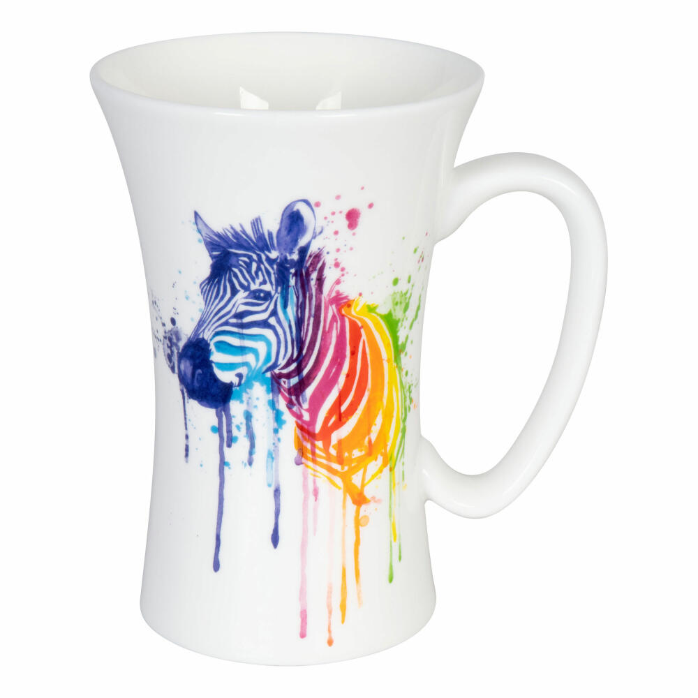 Könitz Design Watercoloured Aninmals Zebra Mega Mug, Becher, Tasse, Kaffeebecher, Teetasse, Bone China, 510 ml, 11 2 016 2292